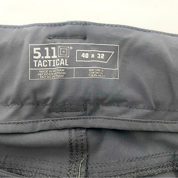 5.11 Tactical Series Men's Size 40 x 32 Outdoor Tactical Pants Gray Great Cond. - Picture 6 of 6